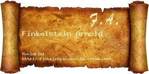 Finkelstein Arnold névjegykártya