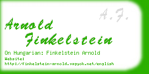 arnold finkelstein business card